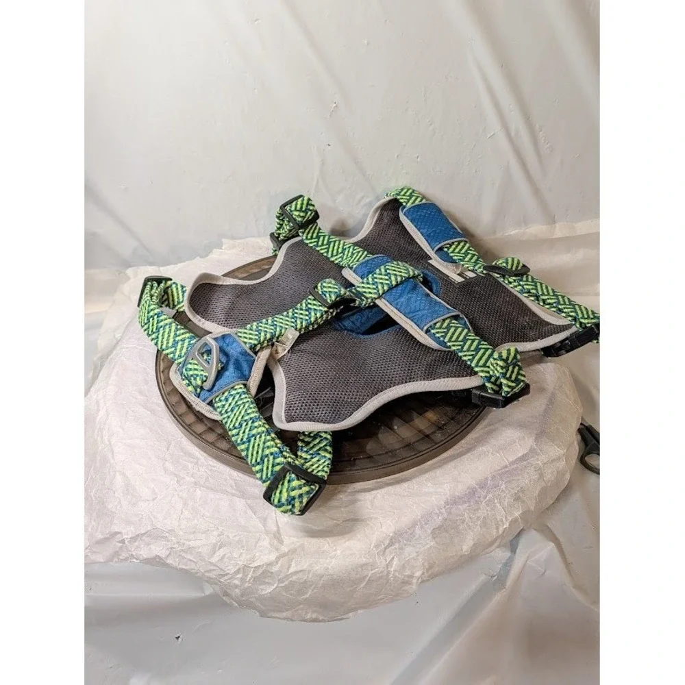 Huntboo Escape Proof Dog Harness Blue Large AllShieldPro Lift Assist Handle Used